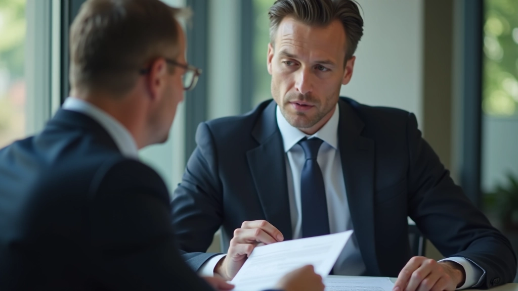 Personne consultant un planificateur financier dans un bureau moderne