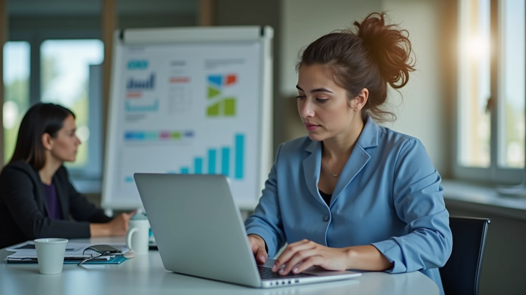 Personne analysant des données financières sur un ordinateur