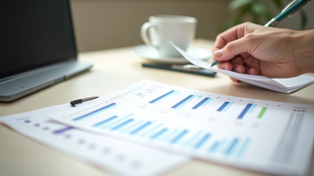Tableau de budget flexible sur un bureau